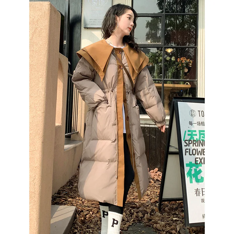 Down jacket women's mid-length over-the-knee white duck down 2022 winter fashion casual doll collar long-sleeved women's coat
Down jacket women's mid-length over-the-knee white duck down 2022 winter fashion casual doll collar long-sleeved women's coat