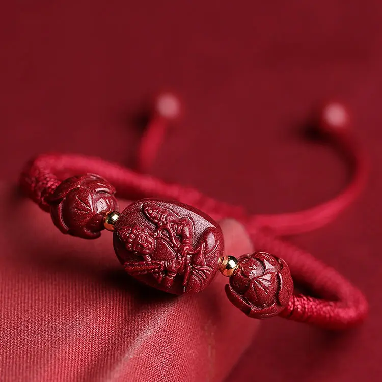 Bracelet cinabre en perles du zodiaque chinois pour hommes et femmes, ULà main de haute qualité, amulette BenmingNuremberg, bijoux Lucifer Wisure, bonne chance 6
