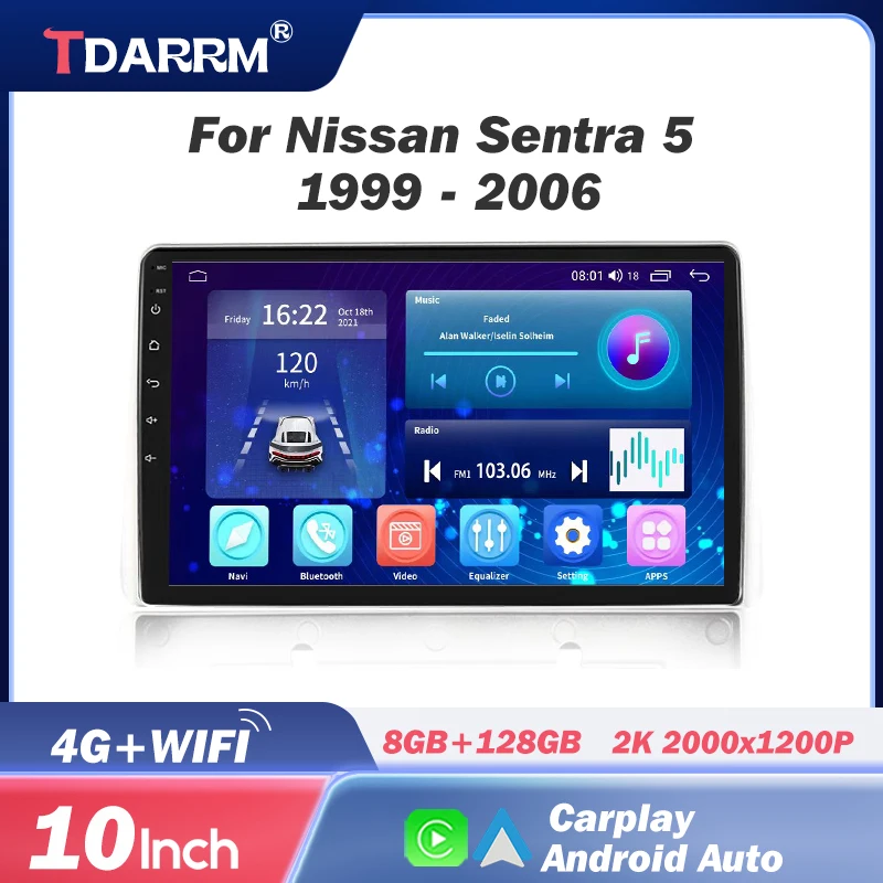 Автомагнитола TDARRM для Nissan Sentra 5 B15 1999-2006, 2 Din, мультимедийный плеер, DSP, GPS, Carplay, Android, стерео, Wi-Fi, 4G, Авторадио
Автомагнитола TDARRM для Nissan Sentra 5 B15 1999-2006, 2 Din, мультимедийный плеер, DSP, GPS, Carplay, Android, стерео, Wi-Fi, 4G, Авторадио