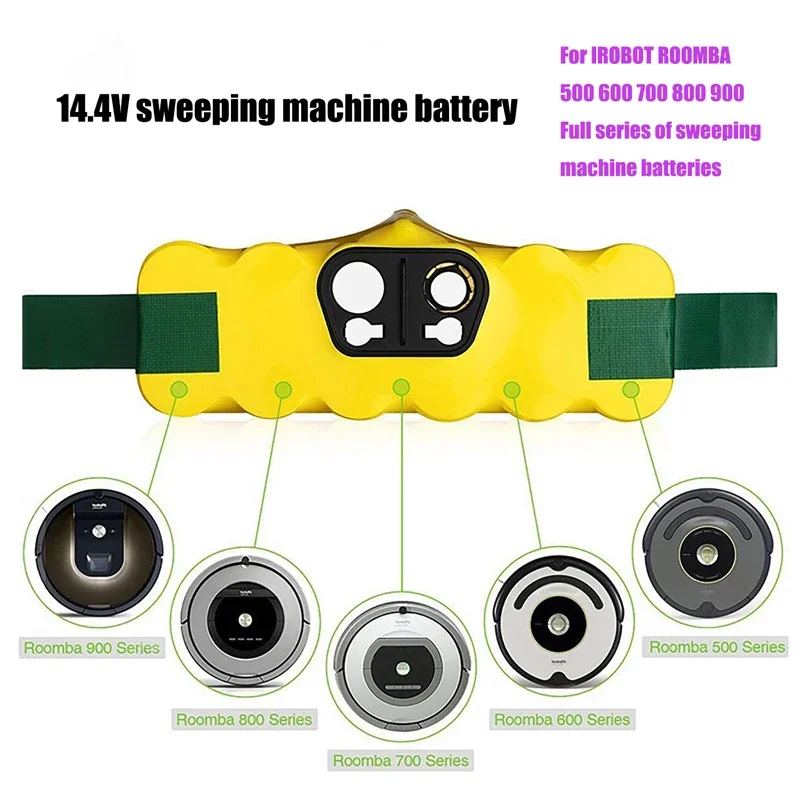 14.4V 3800mAh 6800mAh 9800mAh Sweeper Battery, for the full range of iRobot sweepers,For iRobot 770 860 620 780 880 870,ect
14.4V 3800mAh 6800mAh 9800mAh Sweeper Battery, for the full range of iRobot sweepers,For iRobot 770 860 620 780 880 870,ect