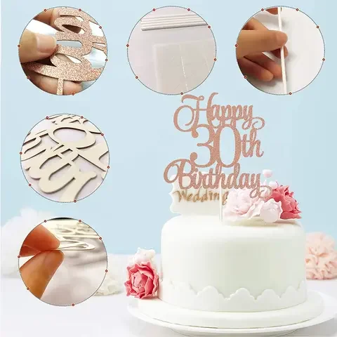 Gold Rose 30th Birthday Cake Topper Cupcake Toppers Party Supplies Decoration Baking Accessories Decorating
Gold Rose 30th Birthday Cake Topper Cupcake Toppers Party Supplies Decoration Baking Accessories Decorating