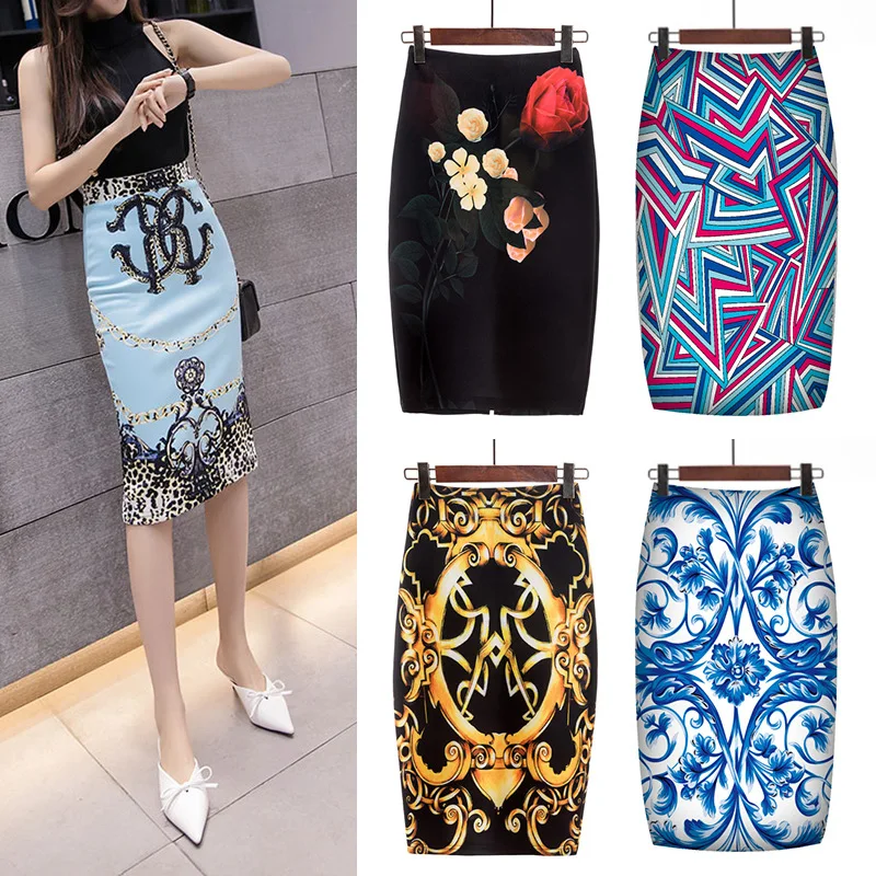 Pure Straight Print Wrap Hip Skirt Ladies Spring Summer Simple A Word Elegant Fashion High-waisted Long Skirt Ladies
Pure Straight Print Wrap Hip Skirt Ladies Spring Summer Simple A Word Elegant Fashion High-waisted Long Skirt Ladies