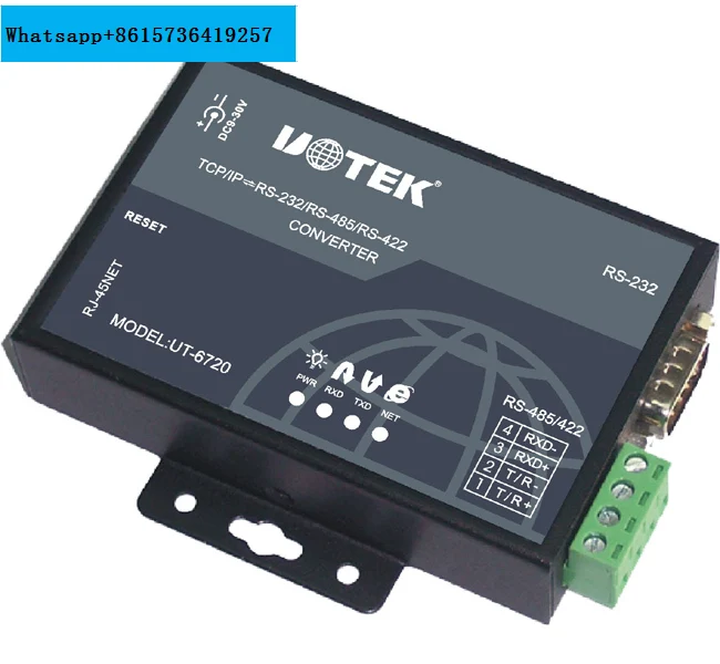 

TCP/IP to RS-232/485/422 Serial Server UT-6720