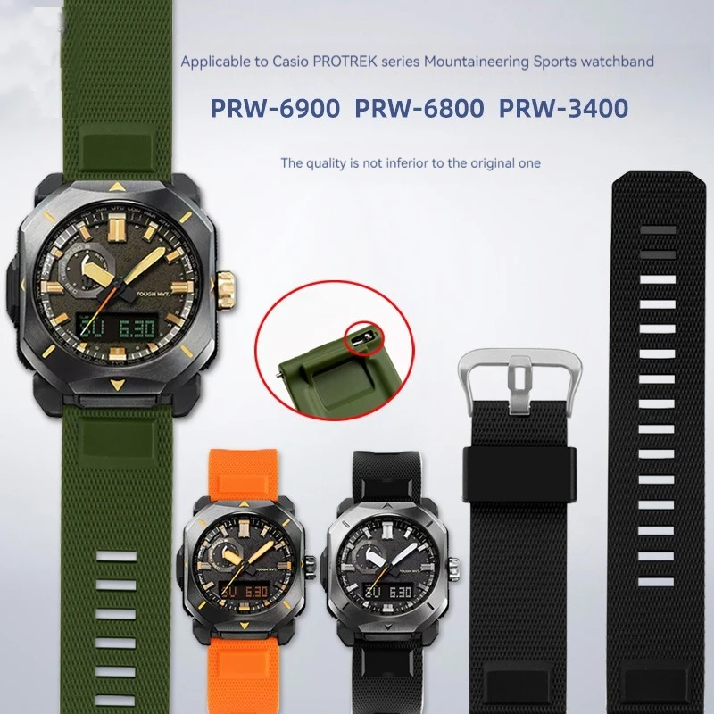 23mm Quick Release Rubber Watch Strap for Casio PROTREK PRW-6900 PRW-6800 PRW-3400 Series Sprots Waterproof Watchband
23mm Quick Release Rubber Watch Strap for Casio PROTREK PRW-6900 PRW-6800 PRW-3400 Series Sprots Waterproof Watchband