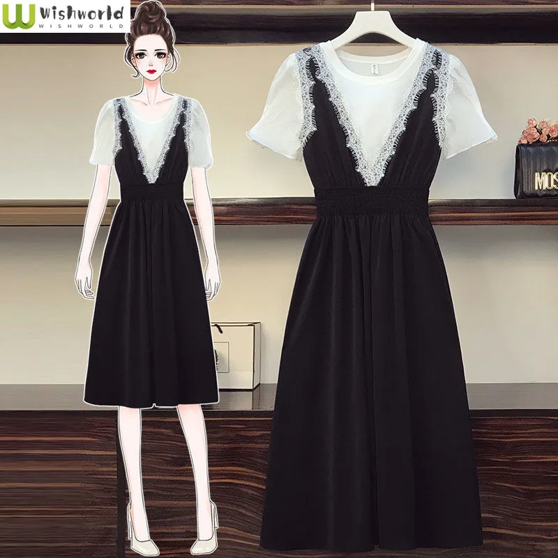 2022 New Spring and Summer Korean Fashion Slim Two-piece Suit Women's Dress+long Skirts Suit Basic Outfits
2022 New Spring and Summer Korean Fashion Slim Two-piece Suit Women's Dress+long Skirts Suit Basic Outfits