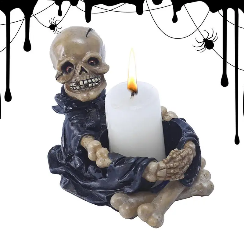 Skeleton Skull Candlestick Holder Tearing Skull Candle Holder Home Table Ornament Halloween Decoration For Table Centerpiece
Skeleton Skull Candlestick Holder Tearing Skull Candle Holder Home Table Ornament Halloween Decoration For Table Centerpiece