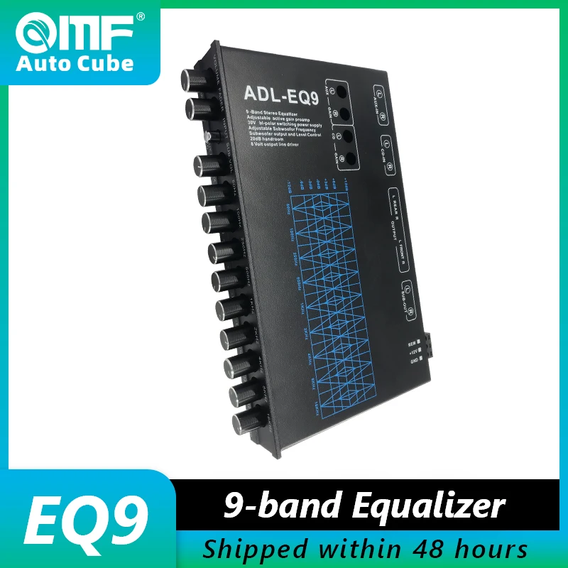 Auto Cube 9 Band Graphic Equalizer Digital Car Audio ADL-EQ9 Full range Car Amplifier Equalizer with Adjustable Filter
Auto Cube 9 Band Graphic Equalizer Digital Car Audio ADL-EQ9 Full range Car Amplifier Equalizer with Adjustable Filter