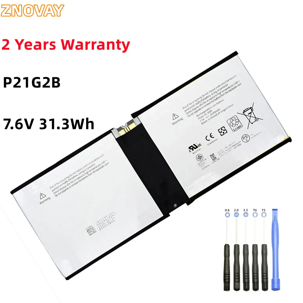 

ZNOVAY P21G2B 7.6V 31.3Wh/4220mAh Laptop Battery For Microsoft Surface RT 2 II RT2 1572 Tablet PC