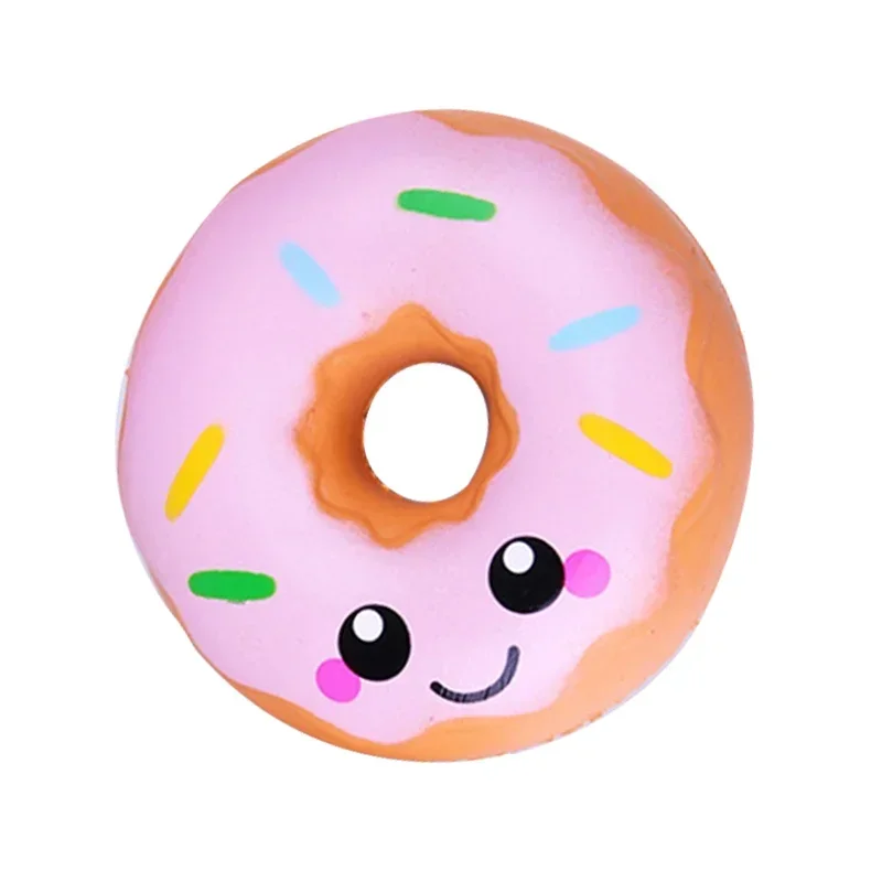 

Squishy Donut Smiley Cute Slow Rising Simulation PU Bread Cake Scented Soft Squeeze Toy Stress Relief for Kid Fun Gift 10*10CM