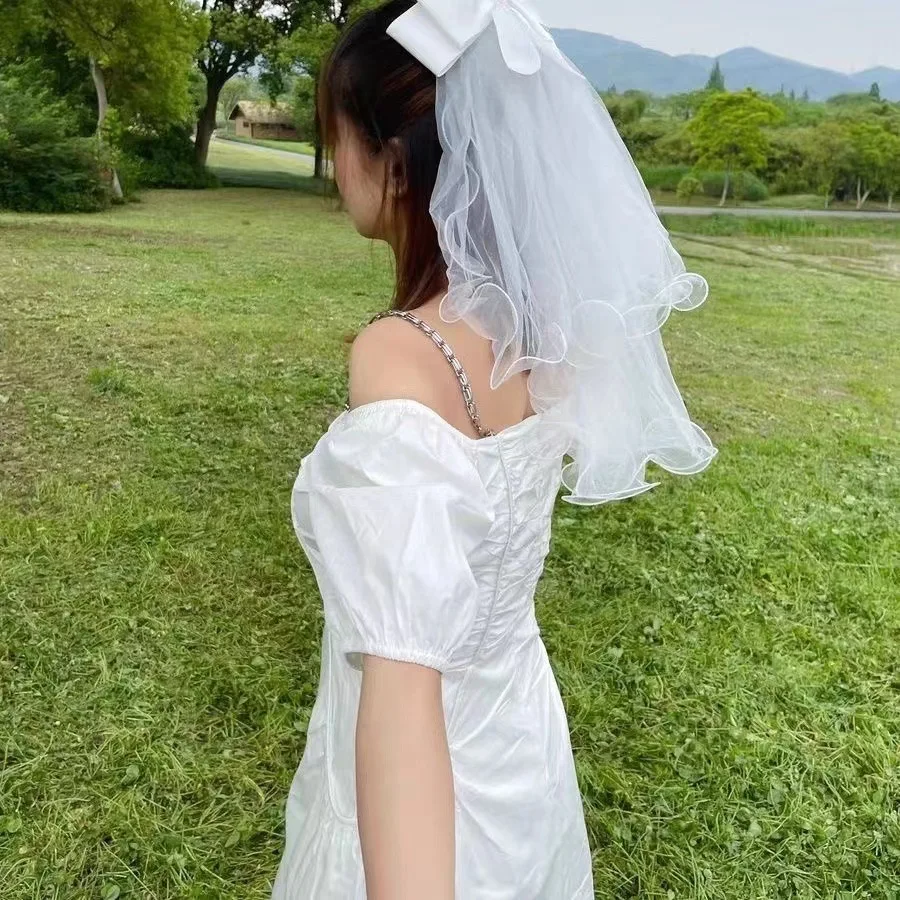 Super Sensen Tie Short Style Small Veil Bride Wedding Photo License Registration Bow Veil Headdress
Super Sensen Tie Short Style Small Veil Bride Wedding Photo License Registration Bow Veil Headdress