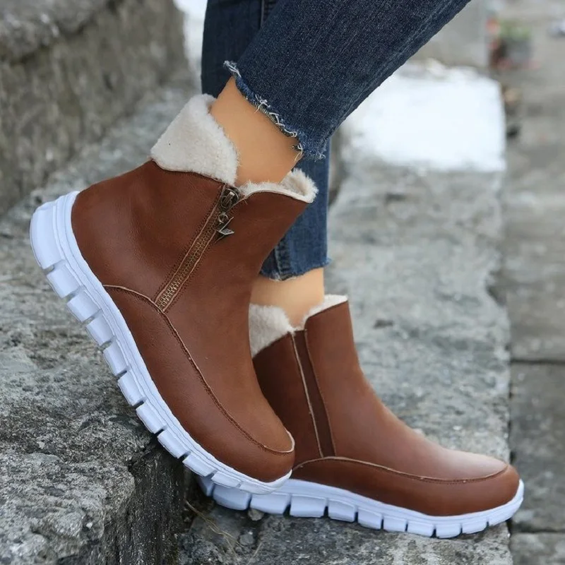 Snow Boots Women Winter New Flat Sole Women Shoes Comfort Warm Short Boots Round Toe Plush Cotton Boots Zapatos Botas Mujer
Snow Boots Women Winter New Flat Sole Women Shoes Comfort Warm Short Boots Round Toe Plush Cotton Boots Zapatos Botas Mujer