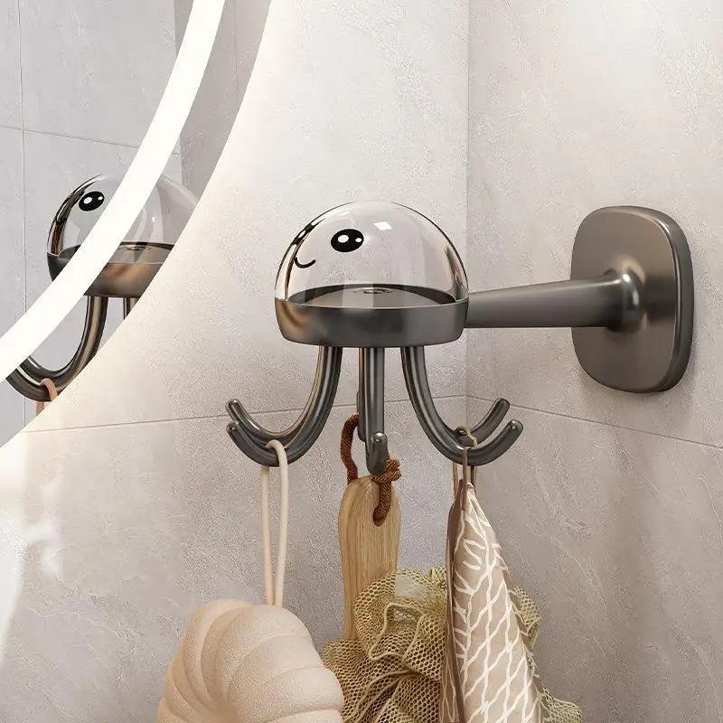 Kitchen Rotatable Wall Mounted Storage Rack, Non Punching, Multifunctional Octopus Hook, Six Claw
Kitchen Rotatable Wall Mounted Storage Rack, Non Punching, Multifunctional Octopus Hook, Six Claw