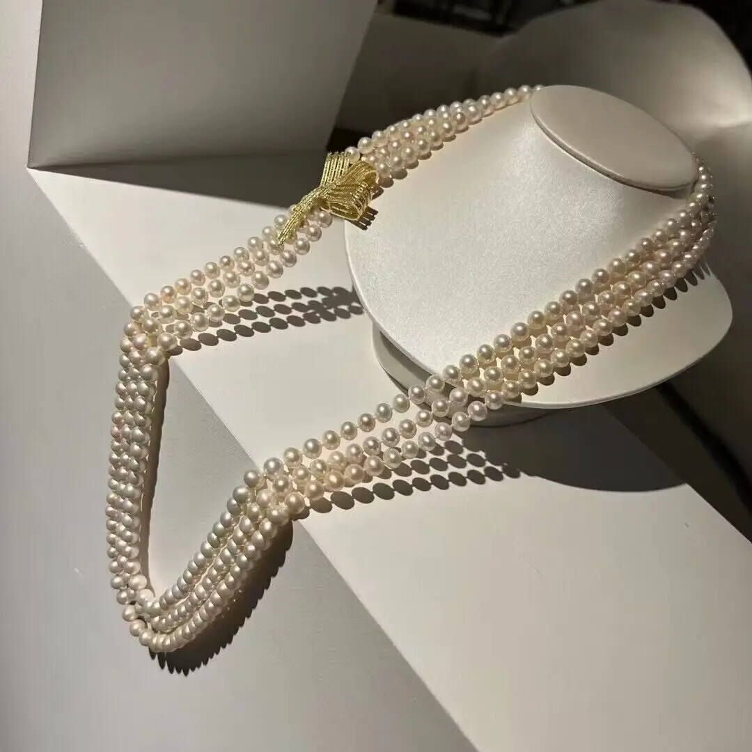 triple strands 7-8mm south sea white pearl necklace 18'' 19' 20' vintage silver 925 jewelry pendant clover necklace
triple strands 7-8mm south sea white pearl necklace 18'' 19' 20' vintage silver 925 jewelry pendant clover necklace