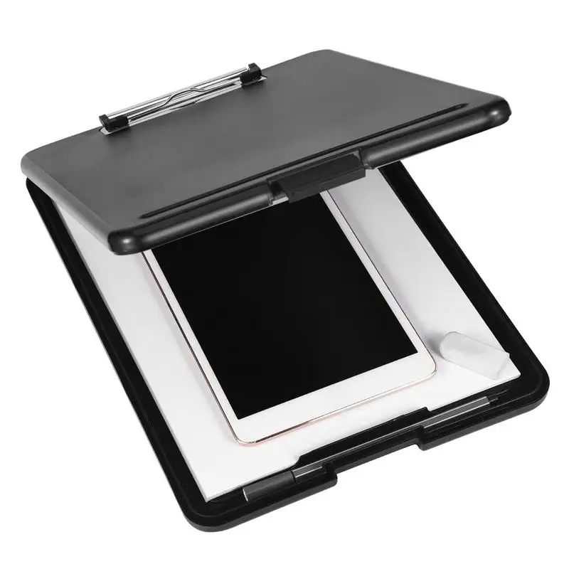 Clipboard With Storage Multifunctional A4 Folder Board With Pen Holder Lightweight Black Clipboard Folio For Students Teachers
Clipboard With Storage Multifunctional A4 Folder Board With Pen Holder Lightweight Black Clipboard Folio For Students Teachers
