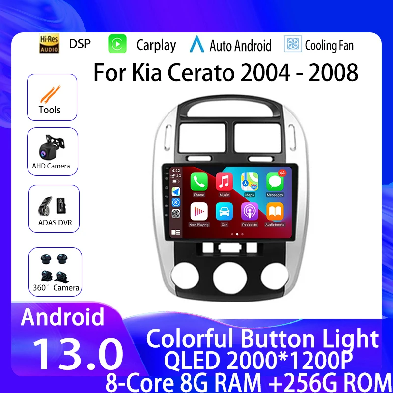 Автомобильный радиоприемник Android 13 для Kia Cerato 2004 - 2008 Carplay Авто WIFI 360 камера стерео QLED мультимедийный видеоплеер навигация GPS
Автомобильный радиоприемник Android 13 для Kia Cerato 2004 - 2008 Carplay Авто WIFI 360 камера стерео QLED мультимедийный видеоплеер навигация GPS