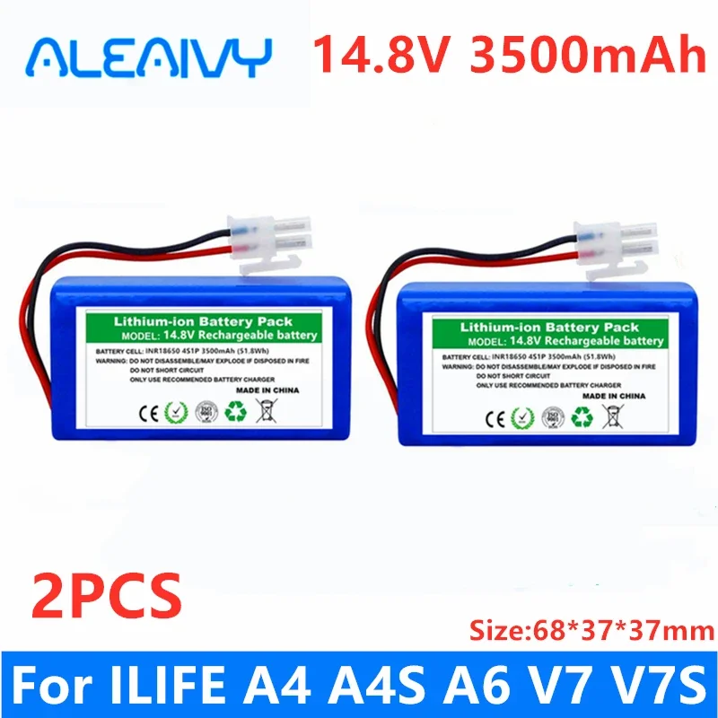 1-3PCS Original 14.8V 3500mAh li ion Rechargeable Battery For ILIFE A4 A4s V7s A6 V7s Pro Robot Vacuum Cleaner iLife battery
1-3PCS Original 14.8V 3500mAh li ion Rechargeable Battery For ILIFE A4 A4s V7s A6 V7s Pro Robot Vacuum Cleaner iLife battery