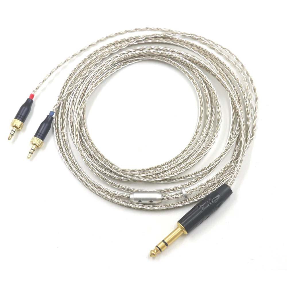 

New 152 Core 7N Silver Mixed Braided Balance Upgrade HIFI Headphone Cable For MDR-Z1R/Z7M2 WM1Z/1A XLR/6.35/3.5/2.5/4.4mm Plug
