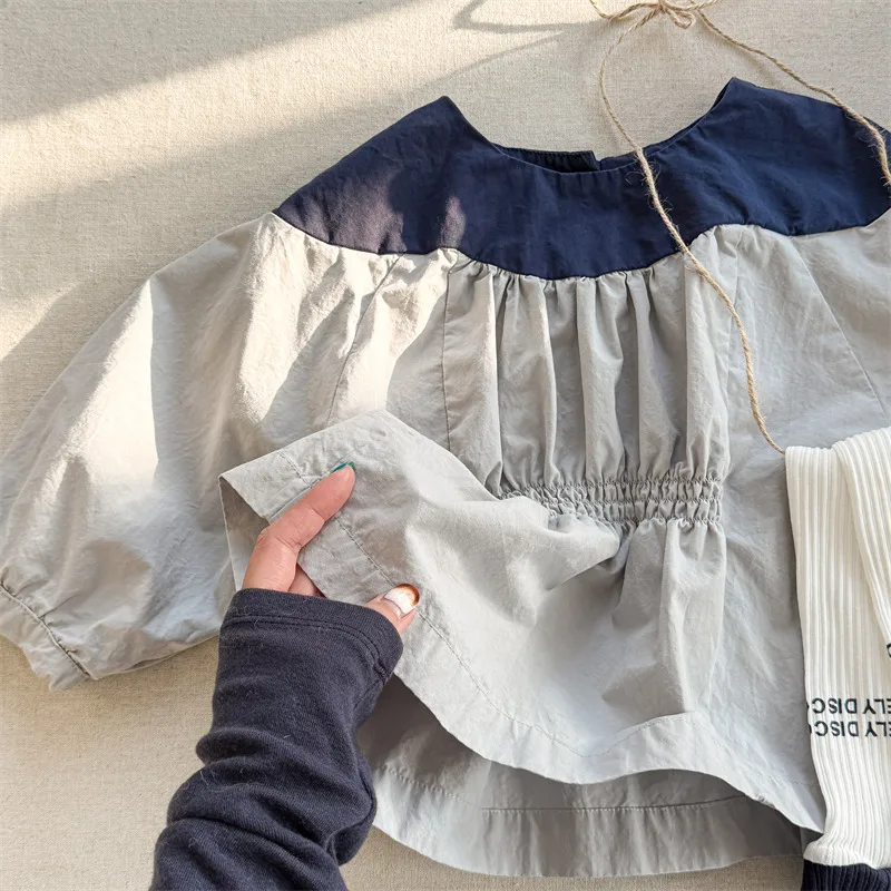 2025 Spring New Girls Puff Sleeve Shirts Children Long Sleeve T Shirts Baby Girl Cotton Blouse Infant Loose Tops Kids Clothes 24 Secf636517fb64d4ea599860a3c7eae0a3