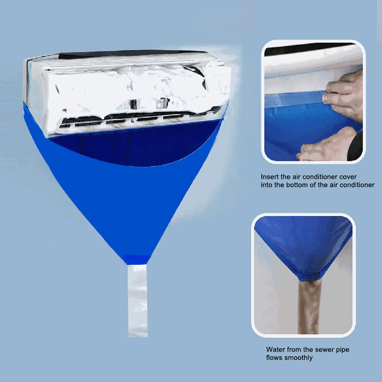 1 Pc Large Air Conditioner Cleaning Cover With Water Pipe Waterproof Wall Mounted Split Air Conditioner Dust Washing Clean Cover
1 Pc Large Air Conditioner Cleaning Cover With Water Pipe Waterproof Wall Mounted Split Air Conditioner Dust Washing Clean Cover
