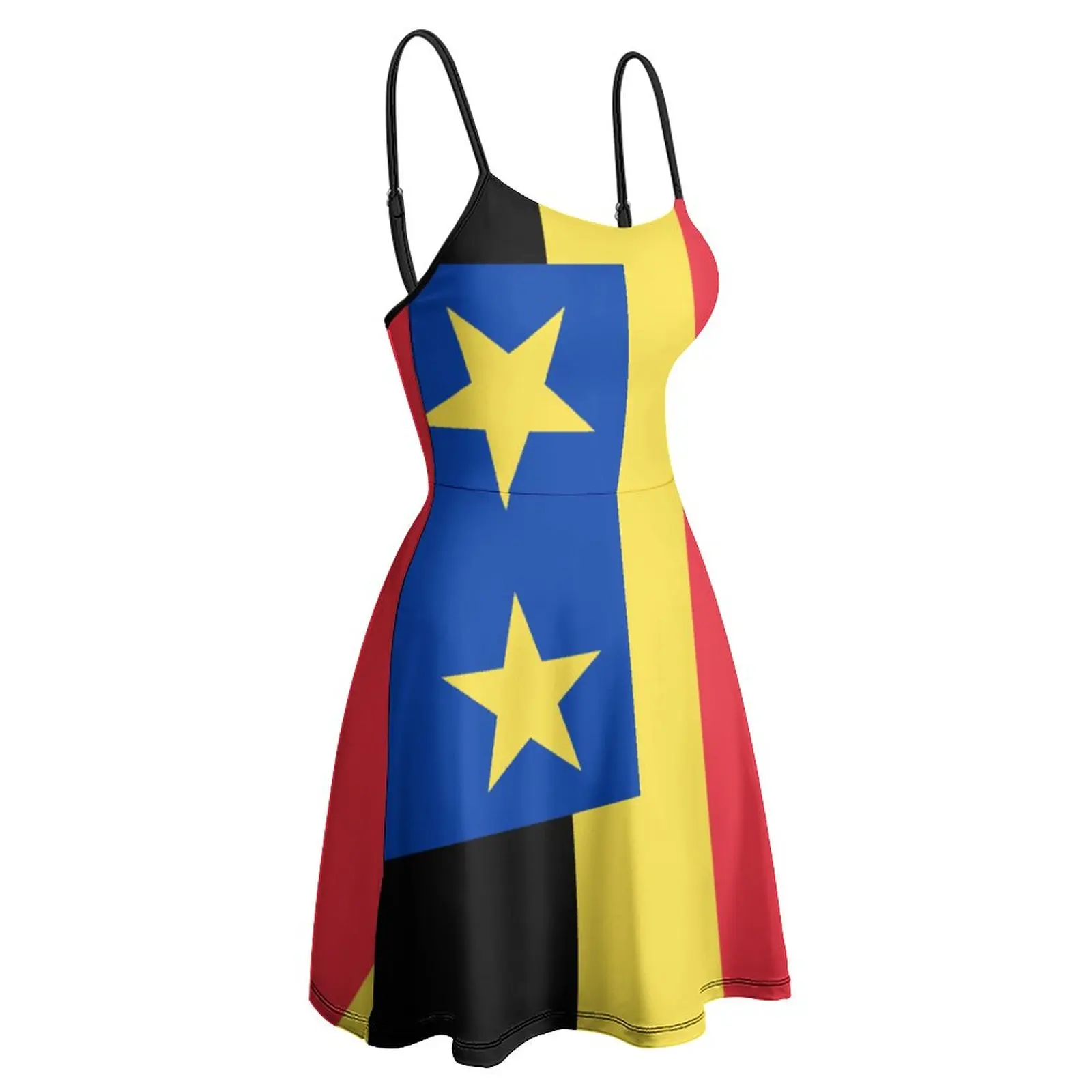 

Flag of Governor General of Belgian Congo Graphic Cool Sexy Woman's Gown Women's Sling Dress Funny Novelty Clubs Suspender Dre