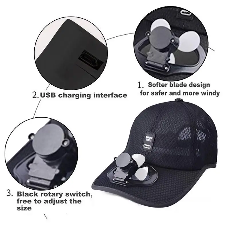 Summer Men Women Sport Outdoor Sun Protection Baseball Hat Cap with Solar Sun Power Cooling Fan Casual Adjustable Trucker Hat
Summer Men Women Sport Outdoor Sun Protection Baseball Hat Cap with Solar Sun Power Cooling Fan Casual Adjustable Trucker Hat