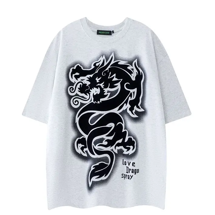 Korean national fashion brand Year of the Dragon limited high street hip-hop short-sleeved T-shirt men summer couple niche tops
Korean national fashion brand Year of the Dragon limited high street hip-hop short-sleeved T-shirt men summer couple niche tops