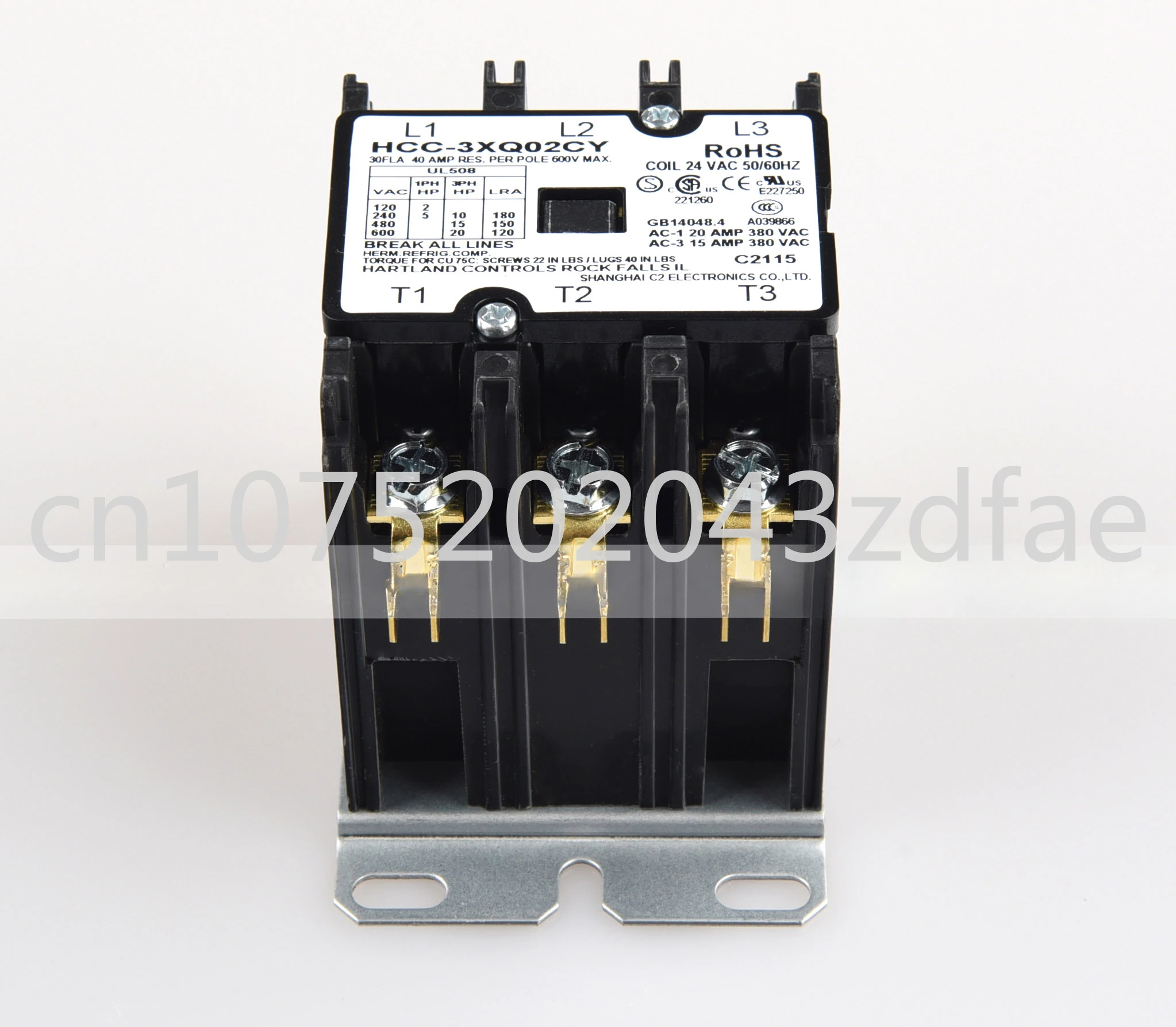 24VAC 30A HCC-3XQ02CY HCCY3XQ02CY Three-phase AC Contactor Is Suitable for York Central Air Conditioning
24VAC 30A HCC-3XQ02CY HCCY3XQ02CY Three-phase AC Contactor Is Suitable for York Central Air Conditioning