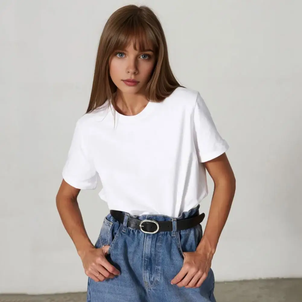 Women Top Stylish Women's Summer Casual T-shirt Loose Fit Tee Shirt Solid Color Pullover Tops for Streetwear Fashion Casual
Women Top Stylish Women's Summer Casual T-shirt Loose Fit Tee Shirt Solid Color Pullover Tops for Streetwear Fashion Casual