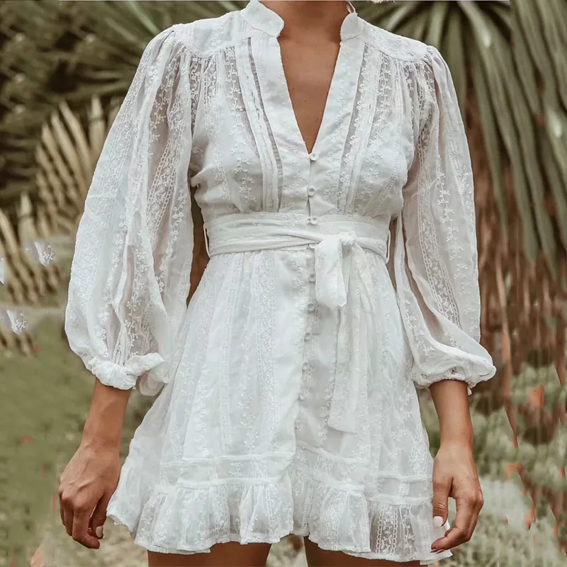 Foridol White Embriodery Dress Women Cotton Lantern Sleeve Summer Autumn Beach Dress 2023 New Hollow Out Button Sash Dress
Foridol White Embriodery Dress Women Cotton Lantern Sleeve Summer Autumn Beach Dress 2023 New Hollow Out Button Sash Dress