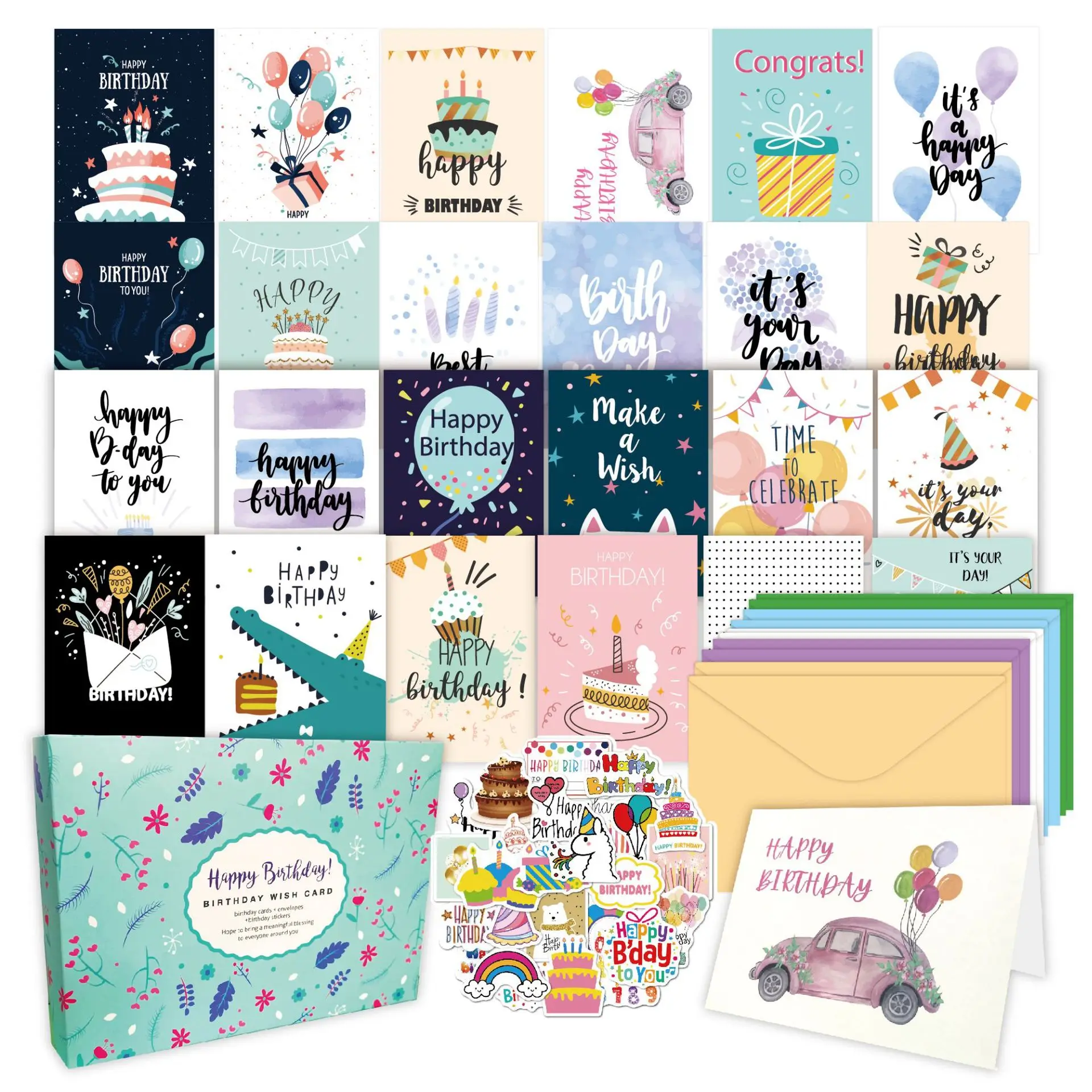 Birthday Card Children's DIY Combination Set Ins Envelope Half Fold Happy Birthday Greeting Card
Birthday Card Children's DIY Combination Set Ins Envelope Half Fold Happy Birthday Greeting Card