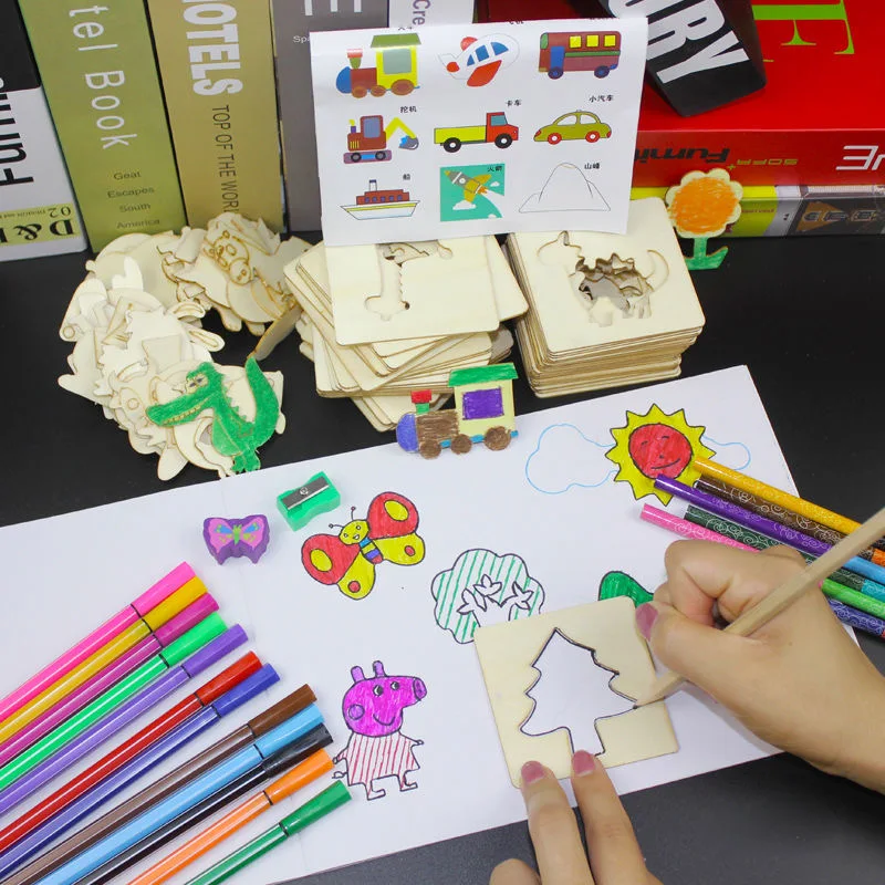 20pcs Montessori Kids Drawing Toys Wooden DIY Painting Stencils Template Craft Toys Puzzle Educational Toys for Children Gifts
20pcs Montessori Kids Drawing Toys Wooden DIY Painting Stencils Template Craft Toys Puzzle Educational Toys for Children Gifts