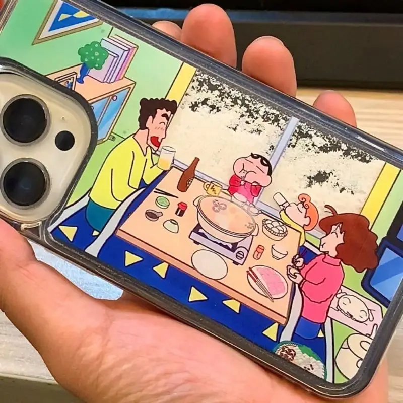 Anime Crayon Shin-Chan Phone Case Winter Snowflake Flowing Sand Mobile Phone Protective Case for Iphone 15 14 13 Pro Max Gifts
Anime Crayon Shin-Chan Phone Case Winter Snowflake Flowing Sand Mobile Phone Protective Case for Iphone 15 14 13 Pro Max Gifts