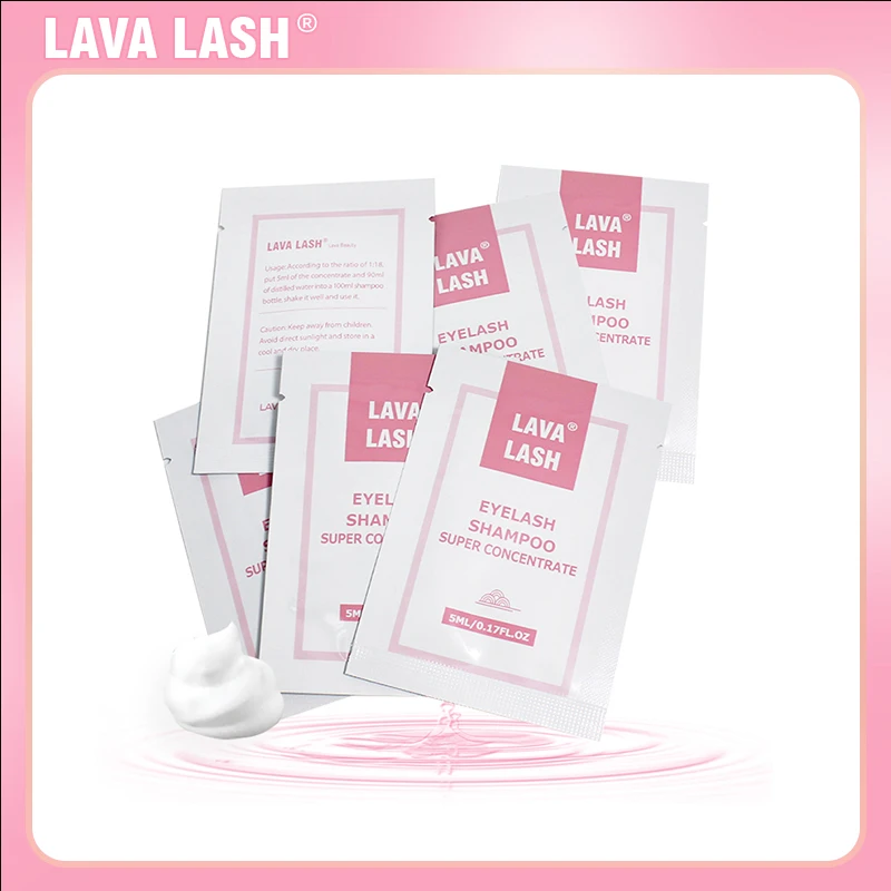 

5 PCS Lava Lash Super Concentrate Mousse Eyelash Shampoo Gentle Cleansing Grafting Foam Extension Eyelashes 5ml Makeup Tools