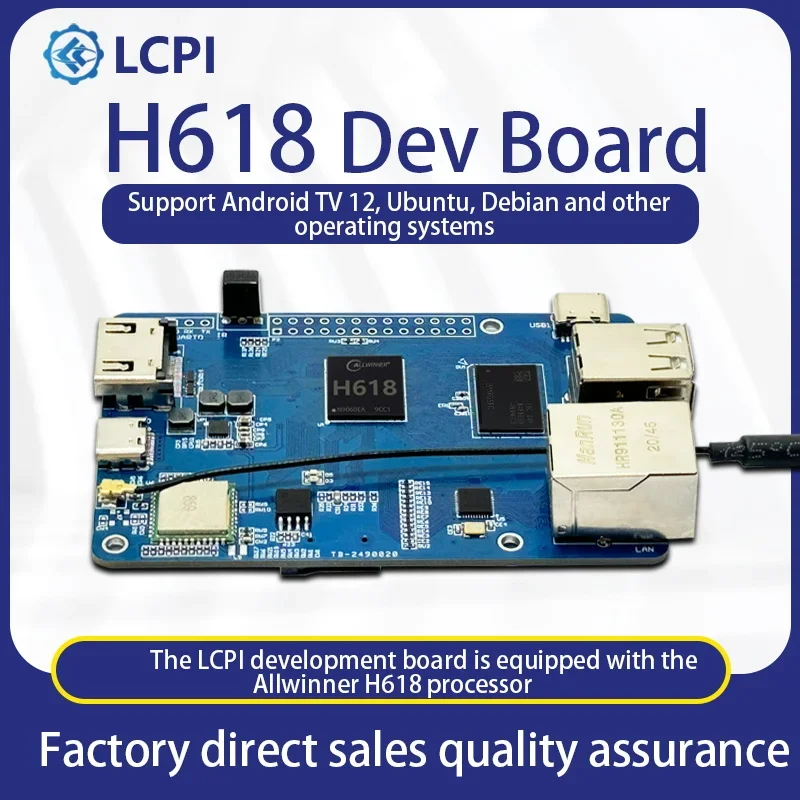 LCPI микрокомпьютер Allwinner H618 макетная плата ARM MCU Linux Android TV Box/1 Гб памяти
LCPI микрокомпьютер Allwinner H618 макетная плата ARM MCU Linux Android TV Box/1 Гб памяти