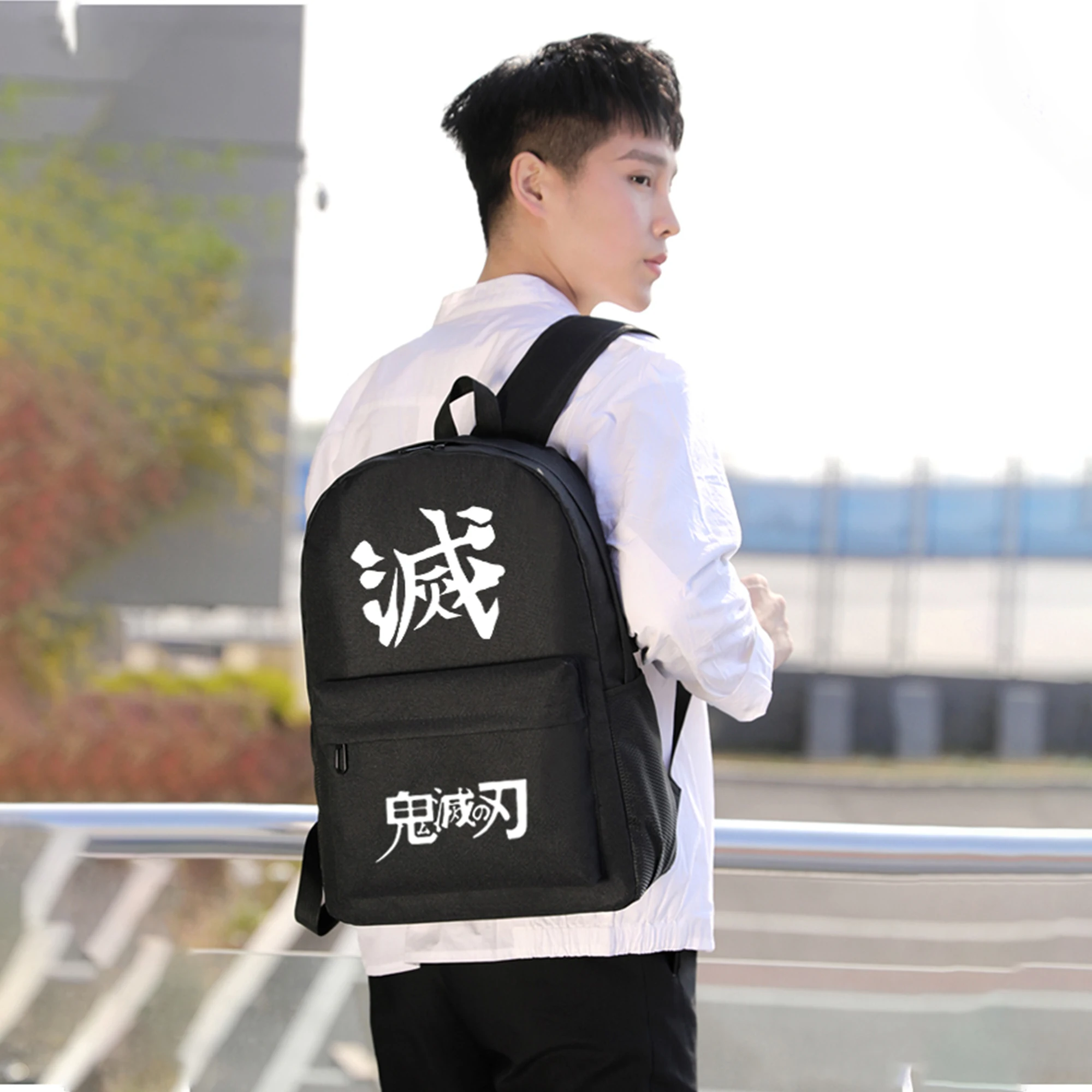 

New In Stock Kamado Nezuko Demon Slayer Anime Cosplay Unisex Students School Bag Backpack Cartoon Bookbag Laptop Travel Rucksack