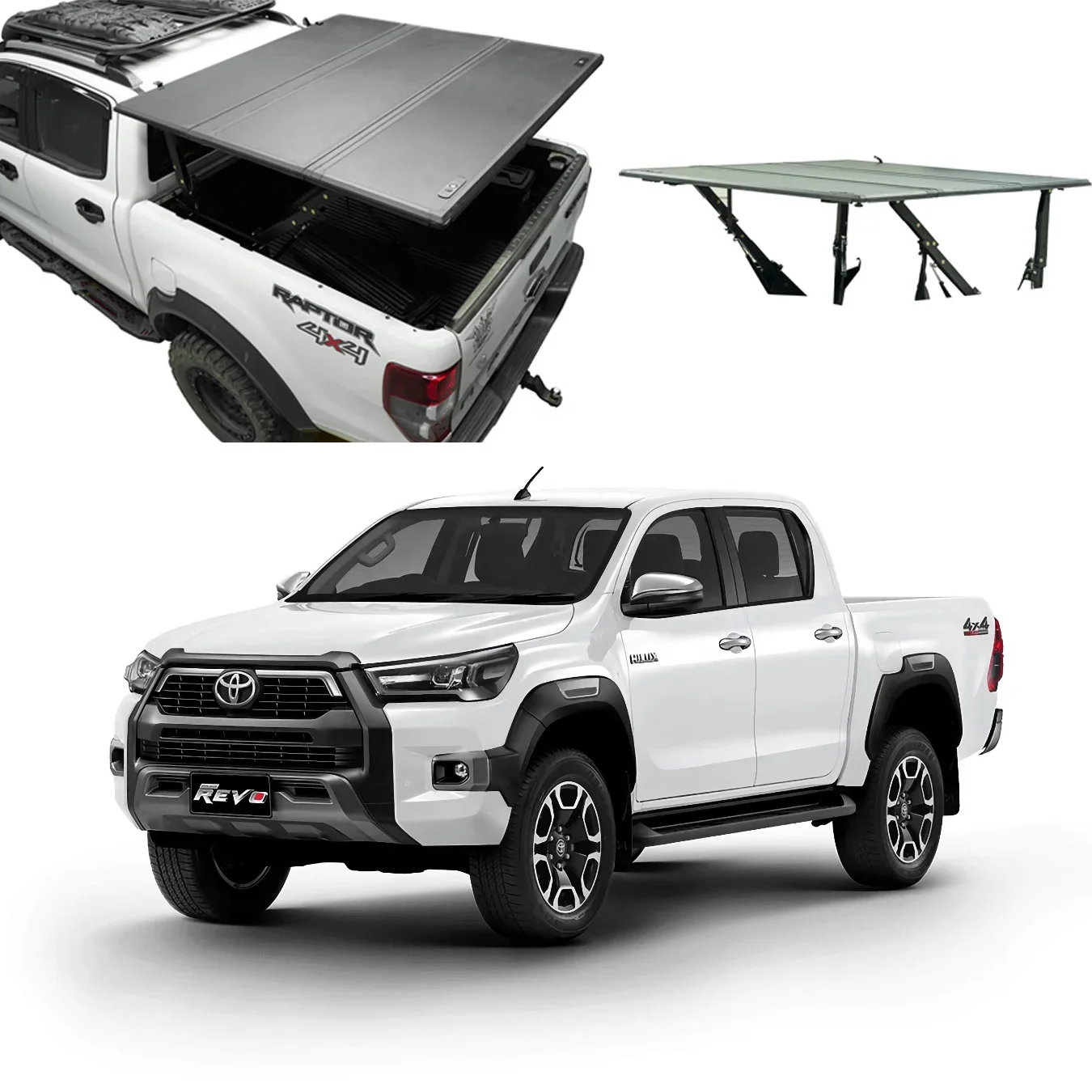 

accsesories expand space hardtop Lift-up tri-fold bed cover For Hilux Rogue/Adventure/Vigo/Revo/Rocco 2017-2021