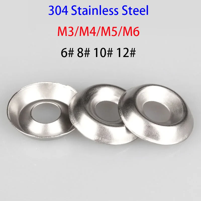 304 Stainless Steel Fisheye Gaskets Standard Metric Concave-Convex Gasket Hollow Bowl-Shaped Decorative Washers 6# 8# 10# 12#
304 Stainless Steel Fisheye Gaskets Standard Metric Concave-Convex Gasket Hollow Bowl-Shaped Decorative Washers 6# 8# 10# 12#
