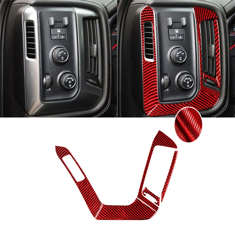 Наклейки из углеродного волокна для Chevrolet Silverado 1500/GMC Sierra 1500 2014-2018, боковая вентиляция водителя, аксессуары для интерьера автомобиля
Наклейки из углеродного волокна для Chevrolet Silverado 1500/GMC Sierra 1500 2014-2018, боковая вентиляция водителя, аксессуары для интерьера автомобиля