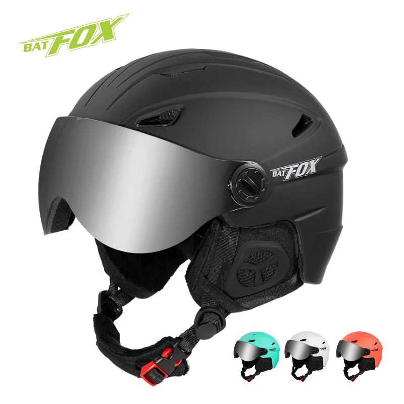 

BATFOX Skiing Helmet Goggles Integrally-Molded PC+EPS High-Quality Ski Helmet Outdoor Sports Ski Snowboard Skateboard Helmets