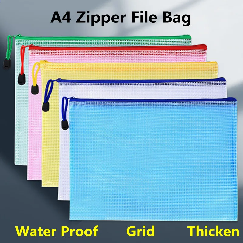 5/10/20pcs A4 Mesh Zipper Pouch Document Bag Waterproof Zip File Folders School Office Supplies Pencil Case Storage Bags
5/10/20pcs A4 Mesh Zipper Pouch Document Bag Waterproof Zip File Folders School Office Supplies Pencil Case Storage Bags
