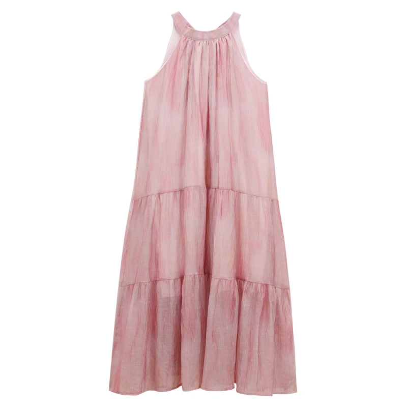Sweet Pink Halter Lace-up Dress Women's Spring French Loose Vacation Style Long Dress
Sweet Pink Halter Lace-up Dress Women's Spring French Loose Vacation Style Long Dress