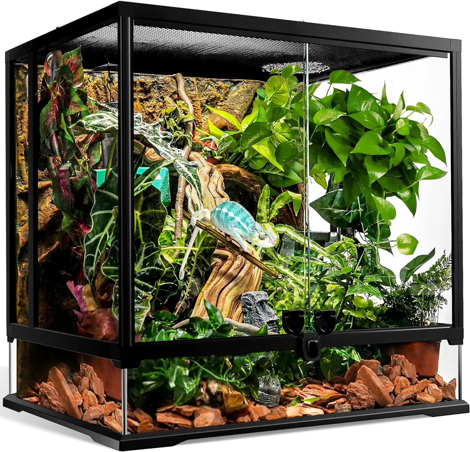 43 Gallon Professional Glass Terrarium 24"x18"x24" Durable Reptile Habitat Tank with Heat Resistant Aluminum Alloy Frame
43 Gallon Professional Glass Terrarium 24"x18"x24" Durable Reptile Habitat Tank with Heat Resistant Aluminum Alloy Frame