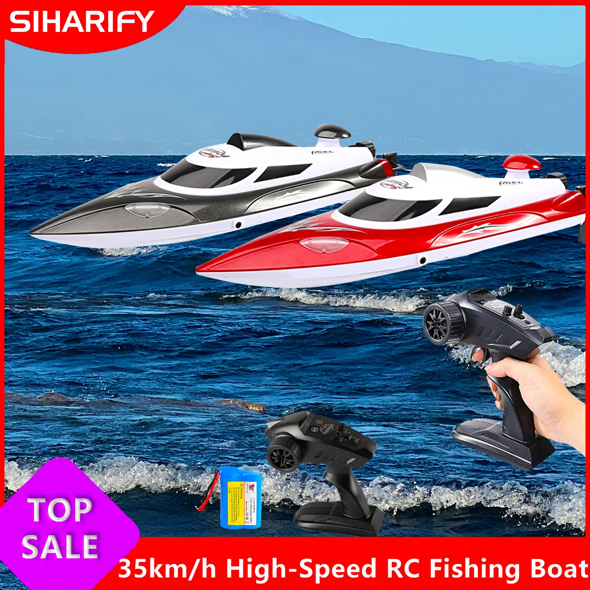 

Fishing Boat 35Km/h Speed Ship Fishing Ground Bait Boat Electric Motor Fishing RC Boat Speedboat Remote Controlled Boat for Fish