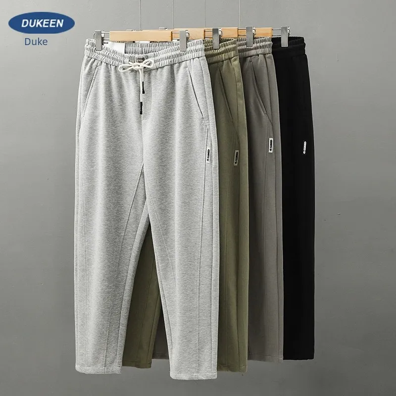 

EN Straight Casual Sanitary Spring And Summer American Trendy Brand HigH Street Gray SportS Pants, DrapeD Wide Leg Pants