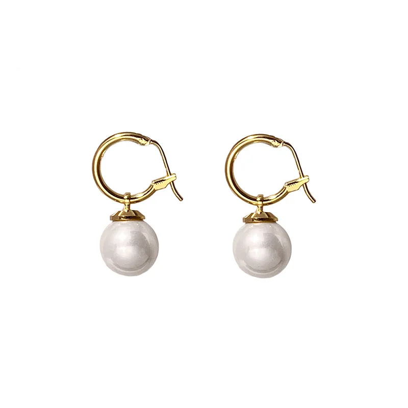 Boucles d'oreilles en perles d'eau douce naturelles pour femmes, boucles d'oreilles en argent regardé 2023, bijoux en perles véritables, cadeau de mariage, 925 6