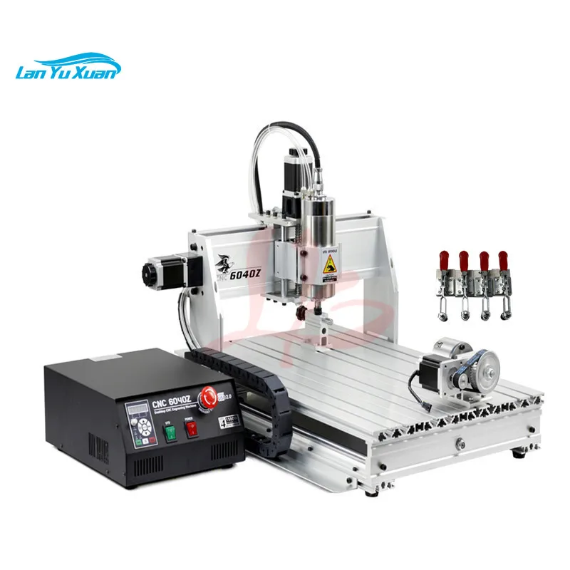 LY CNC Wood Router 6040Z Engraving And Milling Machine 3-Axis 4-Axis 600*400mm Working Size With 800W VFD Water Cooling Spindle
LY CNC Wood Router 6040Z Engraving And Milling Machine 3-Axis 4-Axis 600*400mm Working Size With 800W VFD Water Cooling Spindle