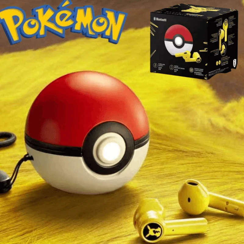 

2023 Pikachu Pokemon Razer Earphones Wireless Bluetooth 5.0 Sport Noise Reduction Headphones Touch Control Christmas Gifts