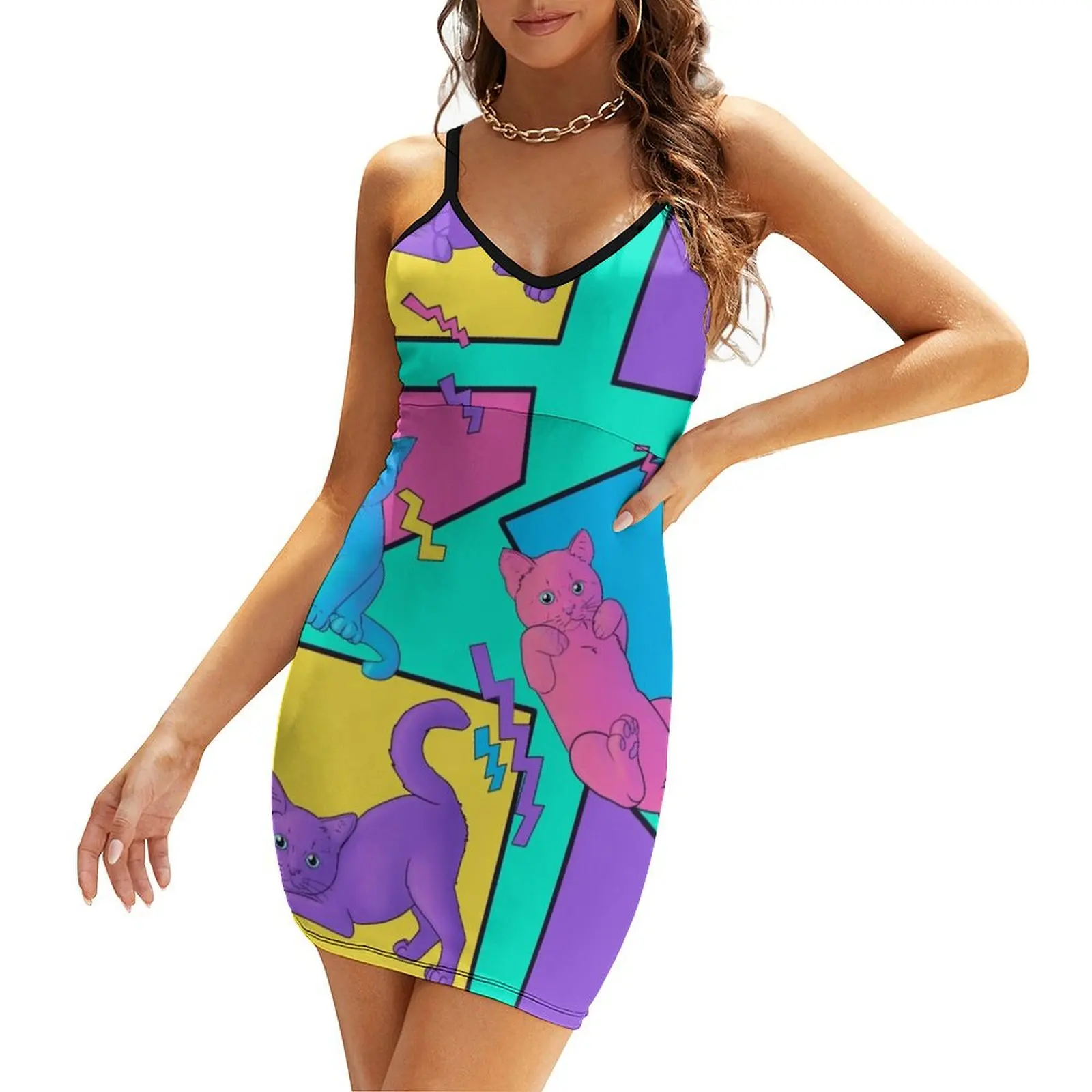 Colorful cats and zig zags Sling Dress elegant women's dresses sale summer outfits for women 2024 Women's summer dress
Colorful cats and zig zags Sling Dress elegant women's dresses sale summer outfits for women 2024 Women's summer dress