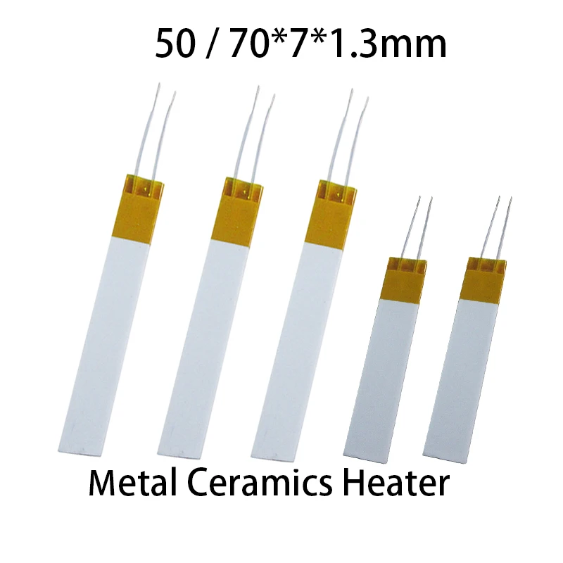 

50/70*7*1.3mm 3.7V/5V/12V/24V/36V/110V/220V 2.5W-300W High Temperature HTCC Alumina AL PTC Heat Plate MCH Metal Ceramics Heater