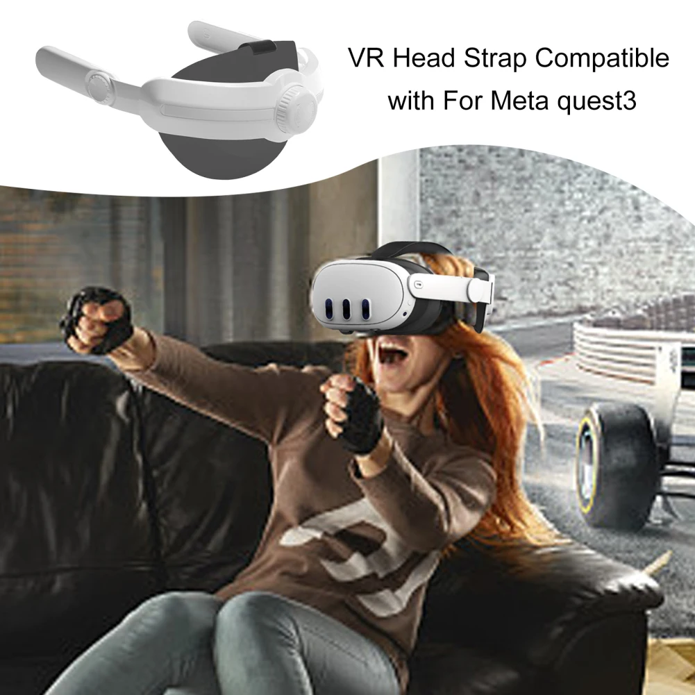 

Сменный ремешок для VR-гарнитуры, регулируемый многоугольник с удобной губчатой накладкой, повязка на голову, совместимая с Meta Quest 3 VR-гарнитурой